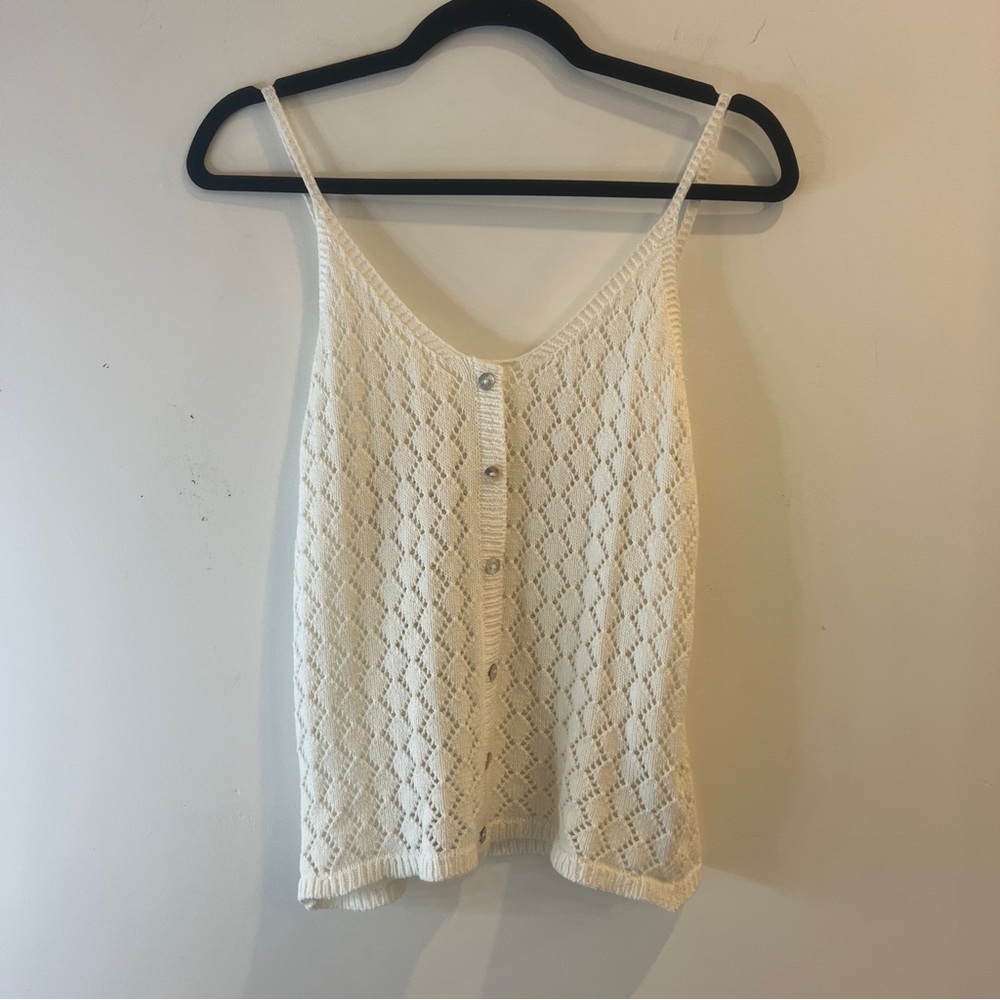 Garance | White Knit Tank Top